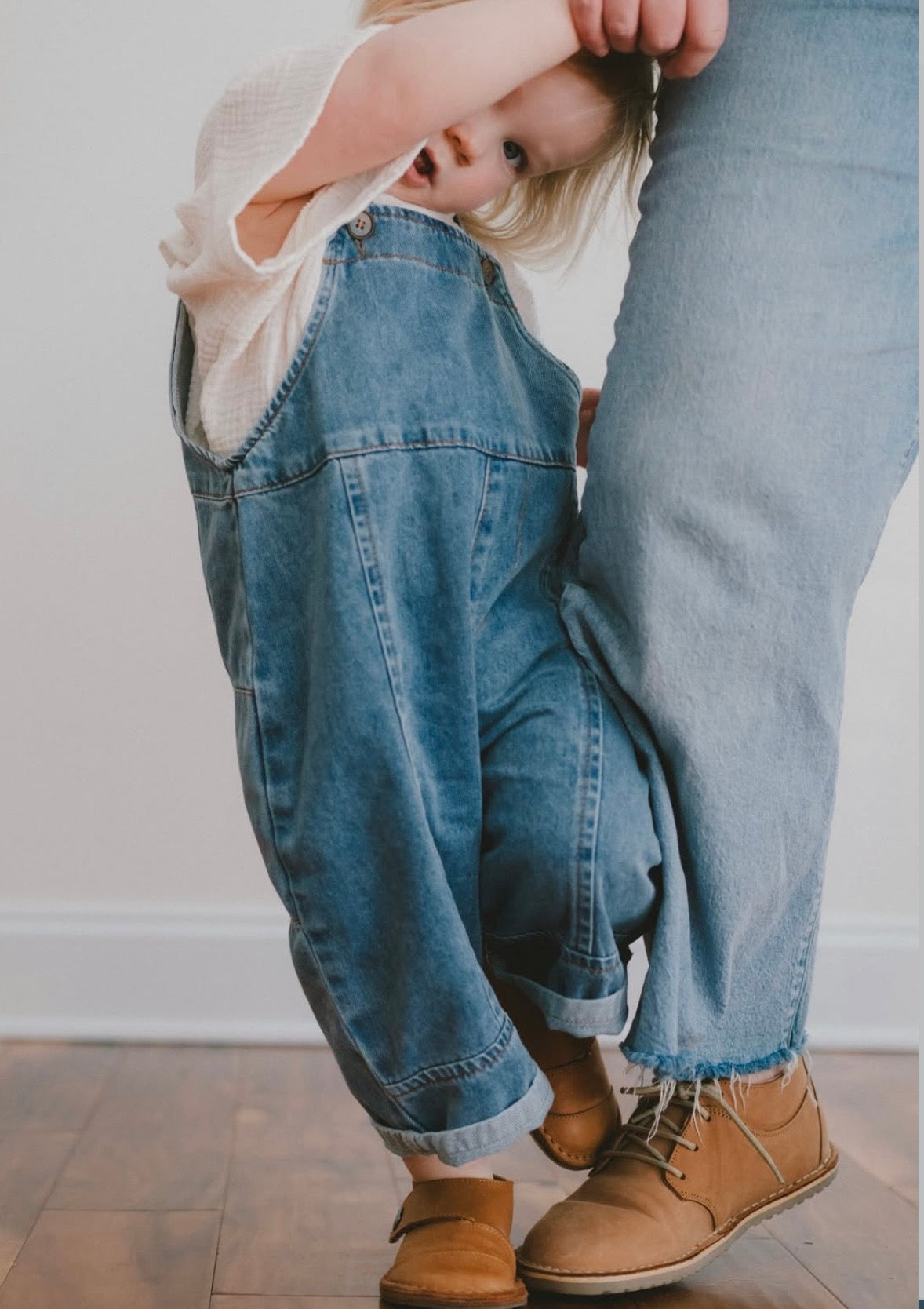 Child wearing barefoot shoes