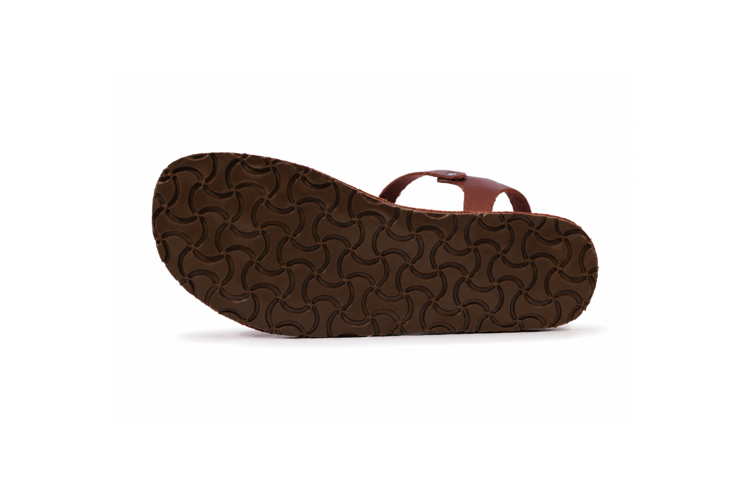 Bottom sole of the Sierra women’s barefoot sandal by Common Tread showing flexible outsole and traction pattern